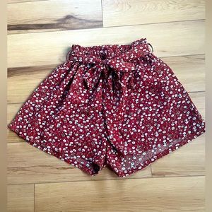 Silky Skort with Tie Waist